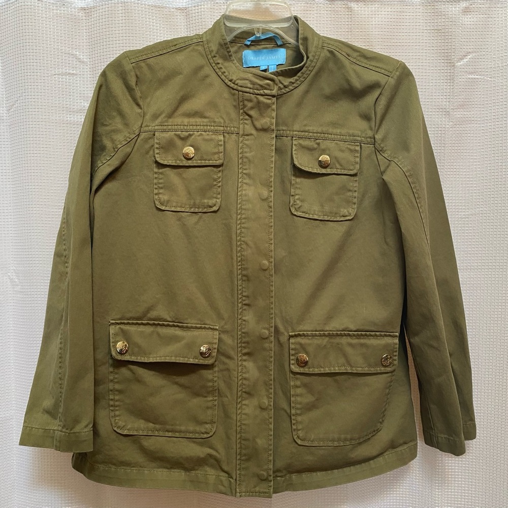 Ladies DRAPER JAMES Field Jacket Green Twill Size Large